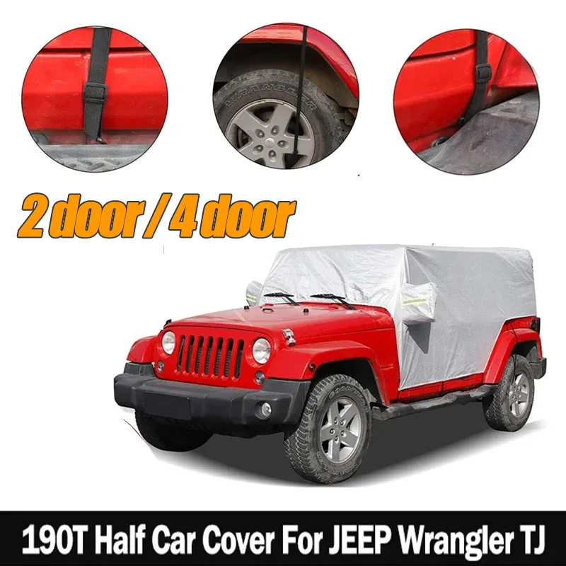 Funda hardtop plateada para Jeep Wrangler JK JL TJ 2007-2021