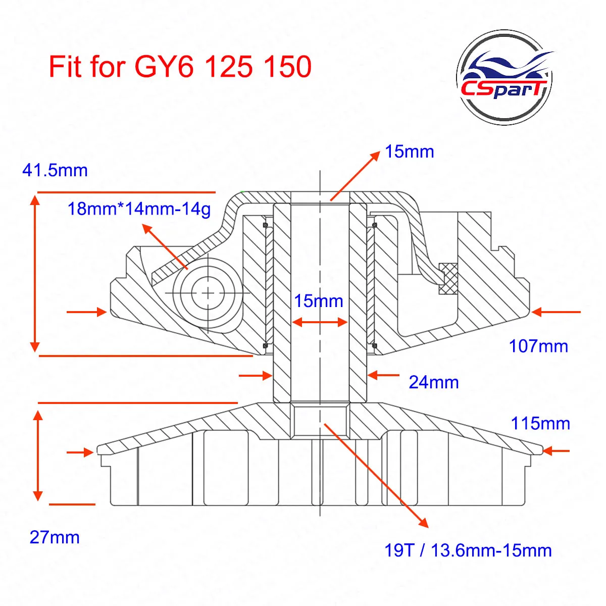 Vista del variador CVT CSPART