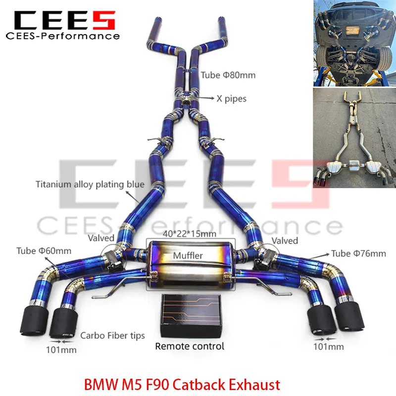 cees Escape deportivo Valvetronic BMW M5 F90 4.4T fibra carbono