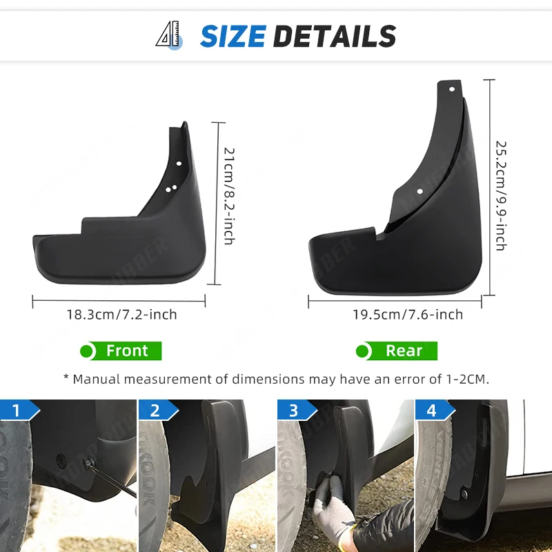 Guardabarros para Audi A4 B8 2008-2015 - juego de salpicaduras - imagen 3