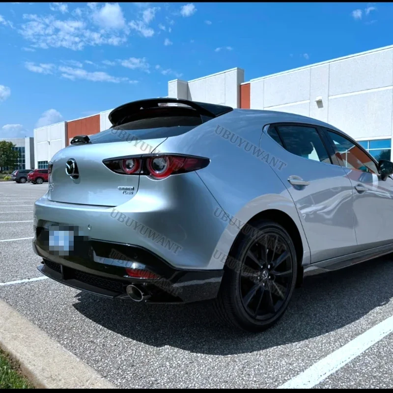Alerón trasero de carbono negro brillante para Mazda 3 Axela 2020 - imagen 4