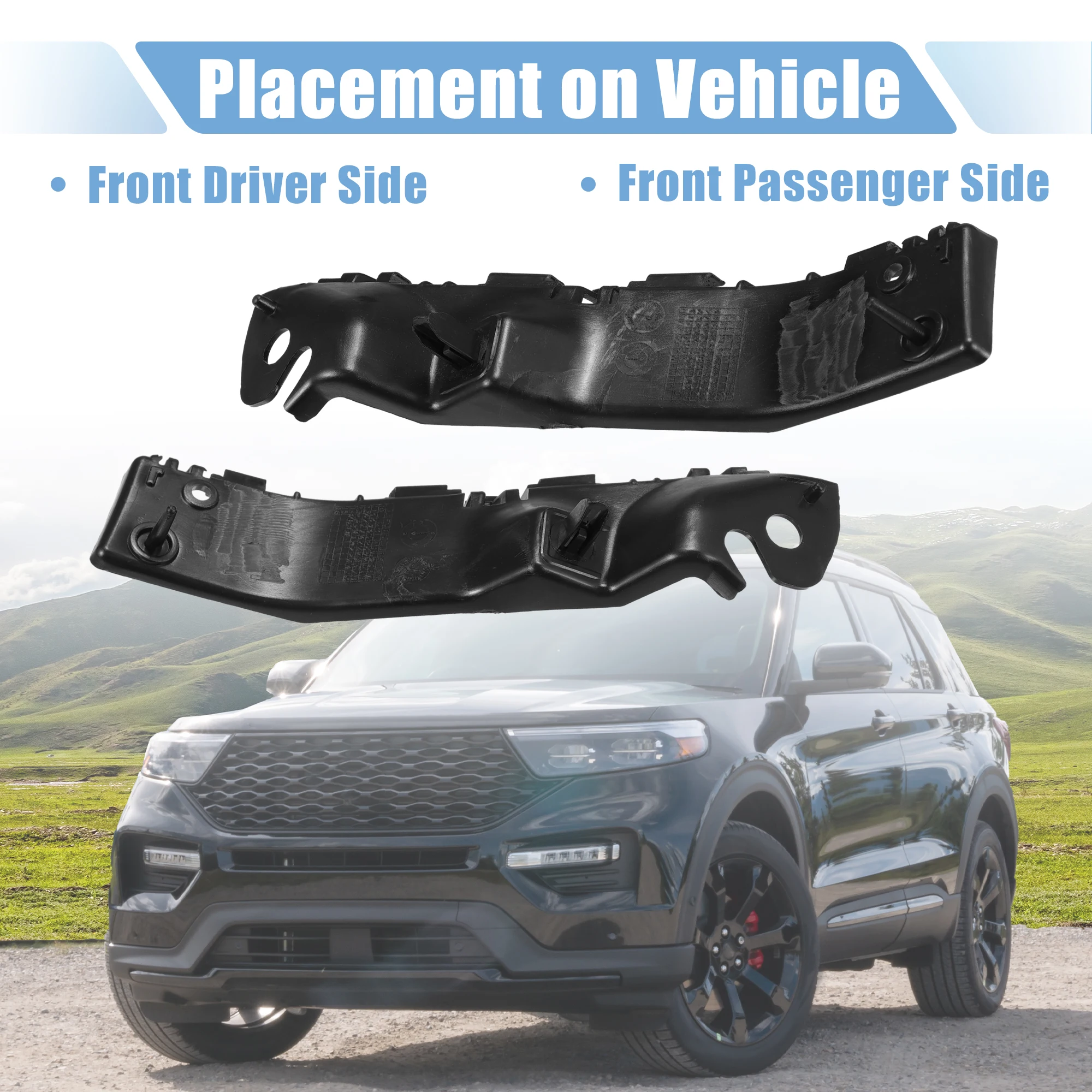 X Autohaux-soporte de montaje para parachoques delantero, 1 par, No.BB5Z17E814B, para Ford Explorer 3.5L 2011, 2012, 2013, 2014, 2015 - imagen 4