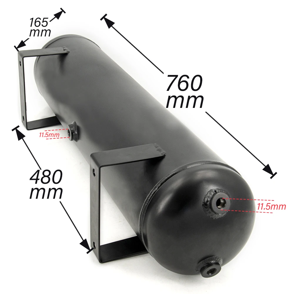 Tanque de aire de aluminio 5 galones 1/4 NPT para suspensión neumática - imagen 2