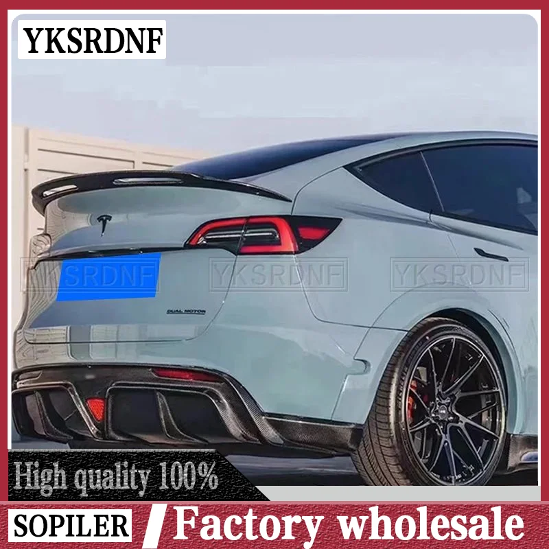 Alerón trasero para Tesla modelo Y, accesorio maletero, Material de carbono f, estilo coche, 2020, 2021, 2022