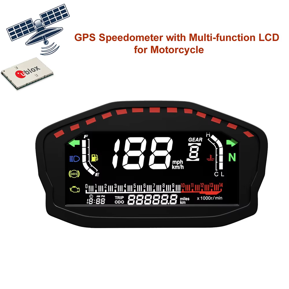Tacómetro digital universal GPS con odómetro para moto - imagen 2