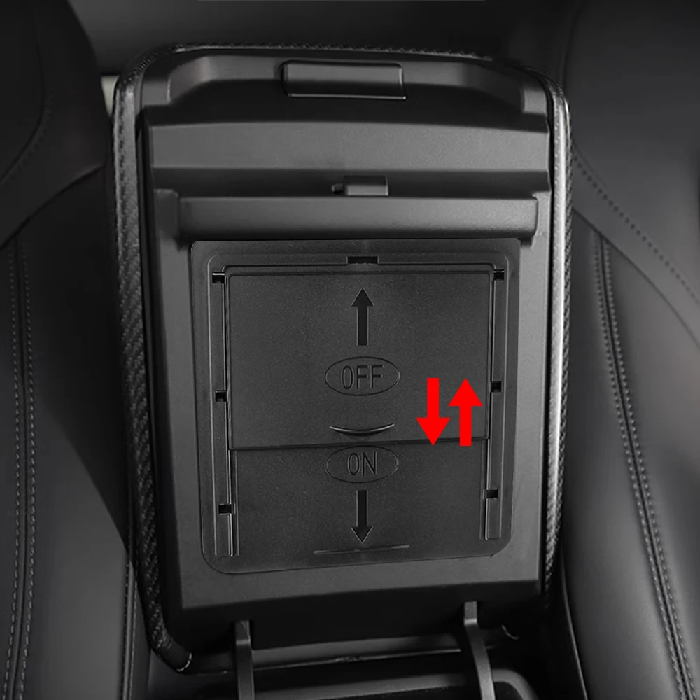 Detalle del accesorio organizador para el compartimento central