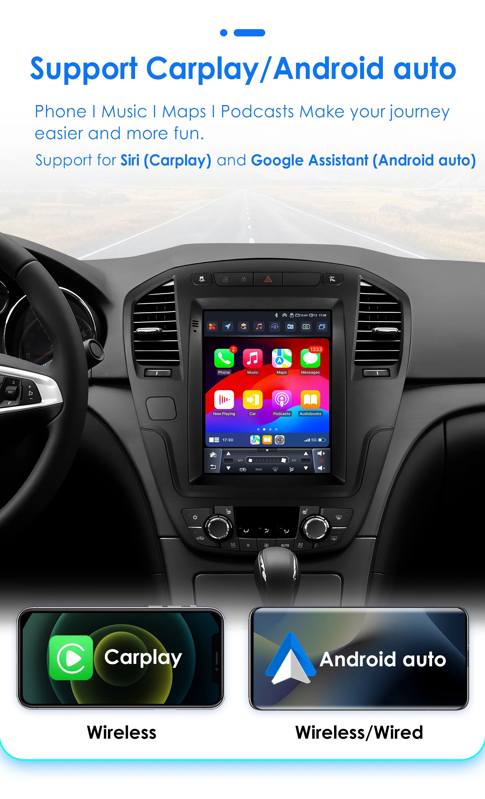 Hizpo 9,7 "para Radio de coche estilo Tesla para Buick Regal Opel Insignia 2009 - 2013 CarPlay inalámbrico Android Auto No 2 din 2din DVD - imagen 3