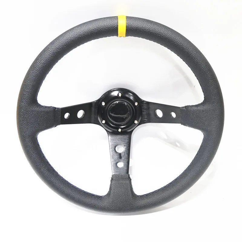 Volante deportivo cóncavo de PVC 350 mm 14 pulgadas para competición - imagen 3