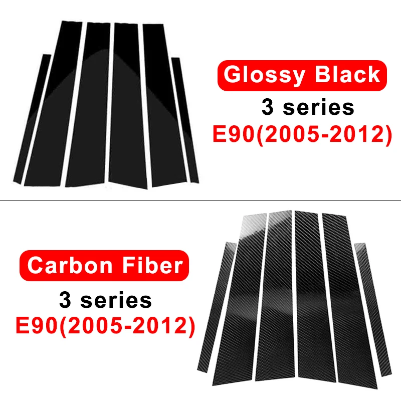 Pegatina embellecedora de pilar B para ventana de coche, fibra de carbono, para BMW F30 E46 E90 G20 318i 325i 320i 328i, película envolvente para pilares de puerta, accesorios para coche - imagen 4