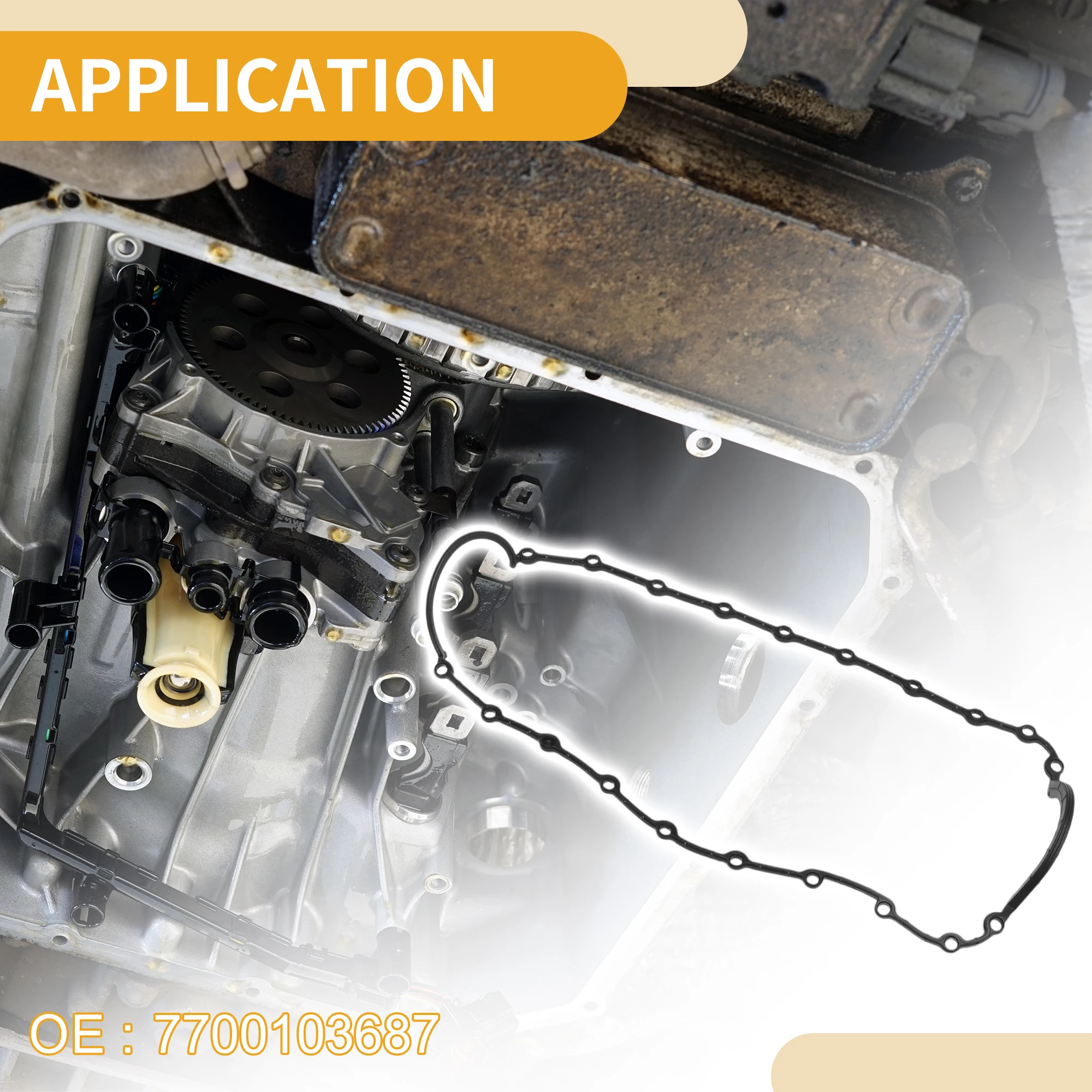 X Autohaux No.7700103687 Junta de cárter de aceite de coche para Renault Clio 2021-2022 para Dacia Logan 2012-2020 para Nissan NV250 2019-2020 - imagen 3