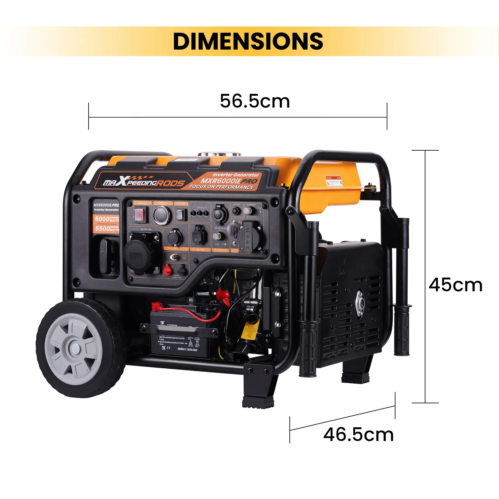 Maxpeedingrods generador inversor gasolina 5500W portátil caravana - imagen 2