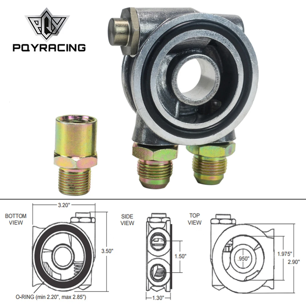 PQY Placa sándwich para filtro de aceite con termostato AN10