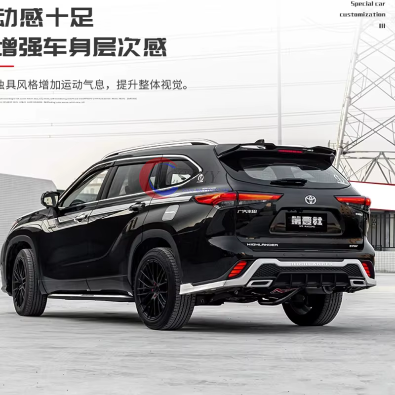 Alerón trasero ABS estilo fibra carbono – Toyota Highlander IV 2021-2024 - imagen 5