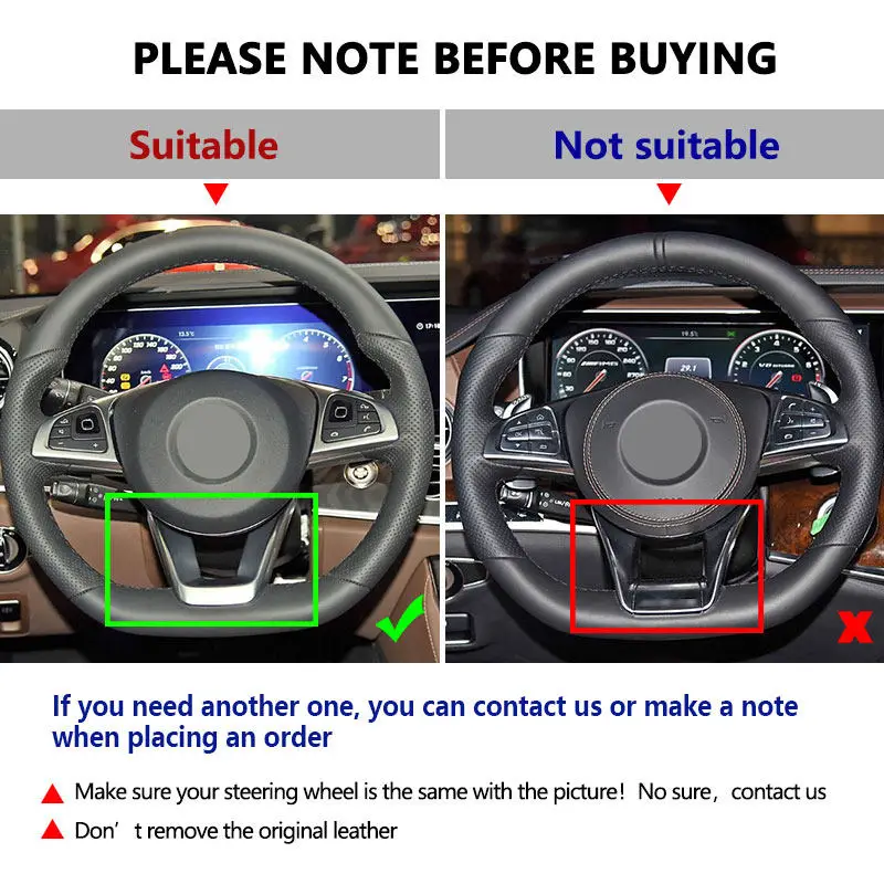 Cuero perforado para volante Mercedes-Benz
