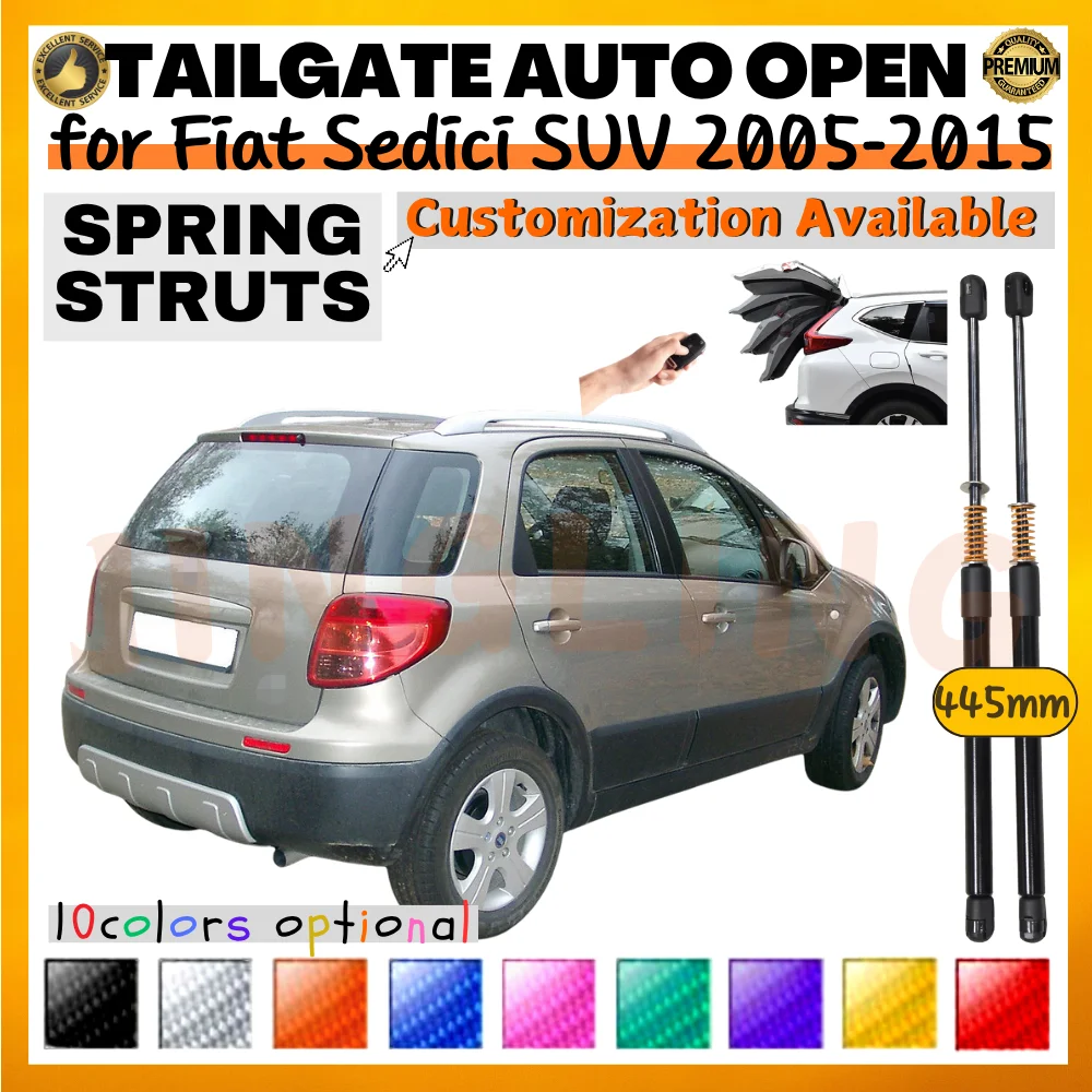 2 puntales de maletero con resorte 445 mm para Fiat Sedici 2005-2015