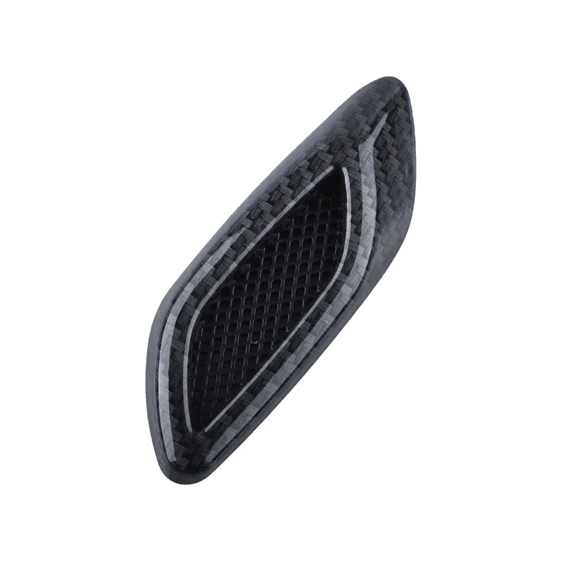 6 uds. De capós de ventilación de flujo de aire de coche con apariencia de fibra de carbono, pegatinas embellecedoras, piezas universales aptas para la mayoría de las puertas de coche, decoración de estilo Exterior - imagen 4