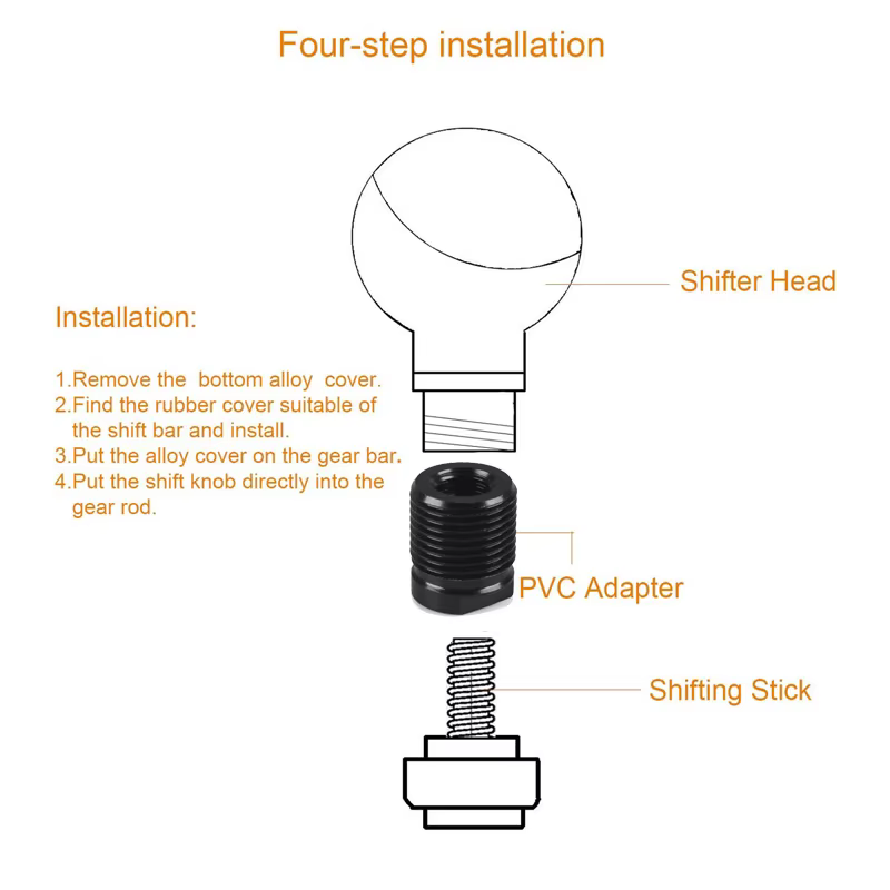 Adaptador perilla cambio marchas 8-12mm – Universal coches y camiones - imagen 3