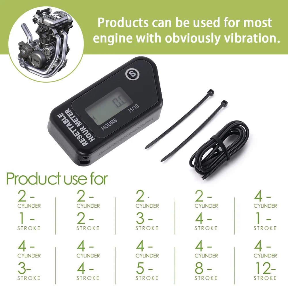 Temporizador LCD impermeable moto y ATV – Recordatorio mantenimiento - imagen 5
