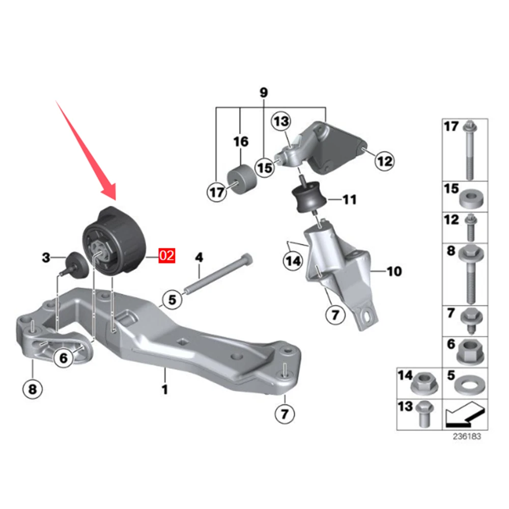 Soporte motor BMW 22326856421 para F10 F11 F12 F13 3.0 - imagen 5