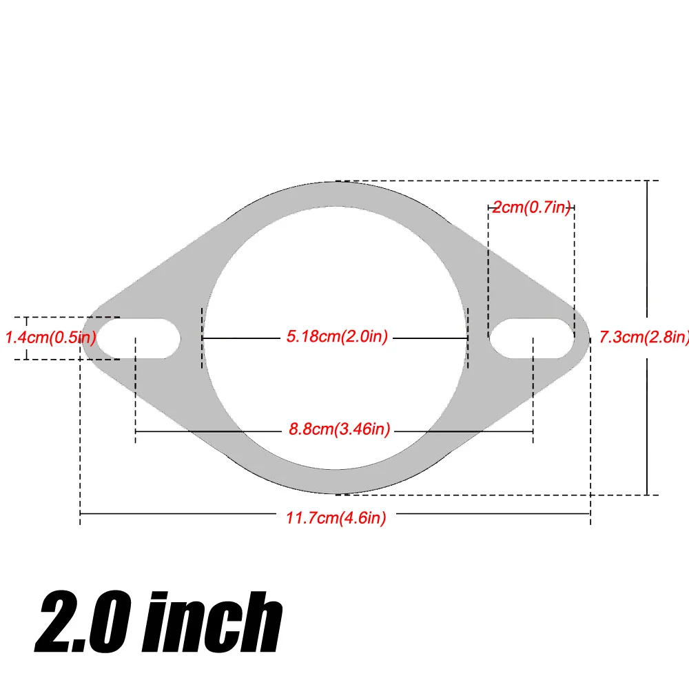 Silenciador de escape de acero inoxidable 52 mm con brida soldable
