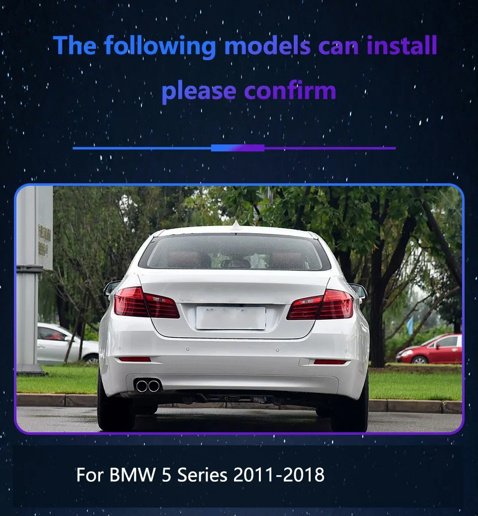 Vista trasera BMW con luces actualizadas