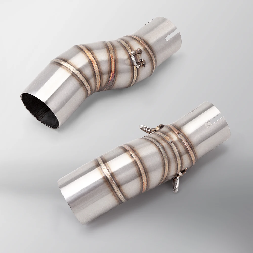Tubo medio deslizante apto para motocicleta CFMOTO 450MT 450 MT 450SR, modificación de acero inoxidable, interfaz de 51mm, tubo de enlace medio de Escape - imagen 2