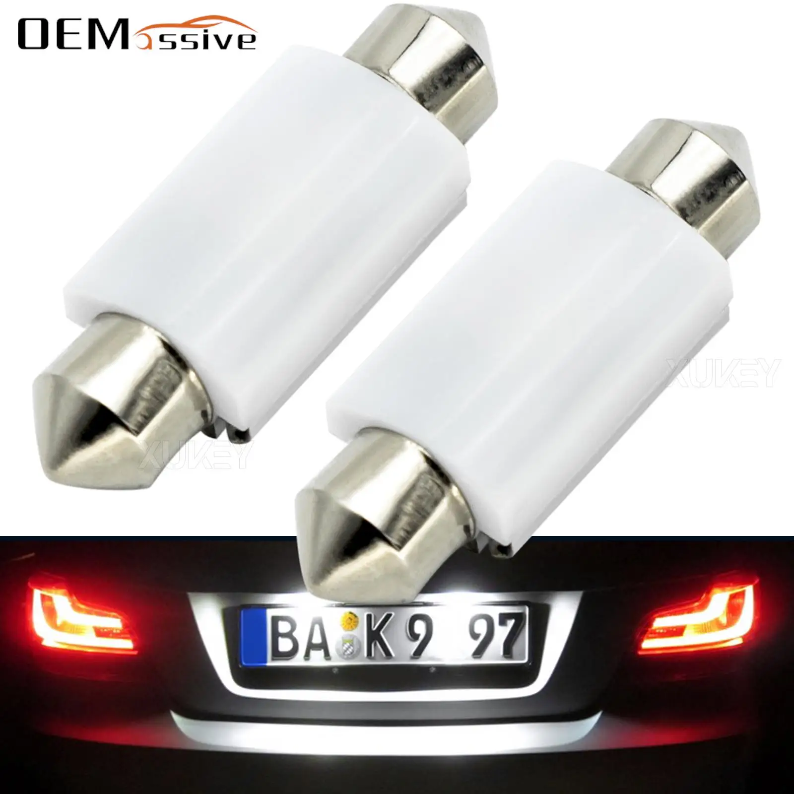Bombillas LED xenón blanco matrícula Ford Fiesta Mk6 ST Fiat 500 MX-5