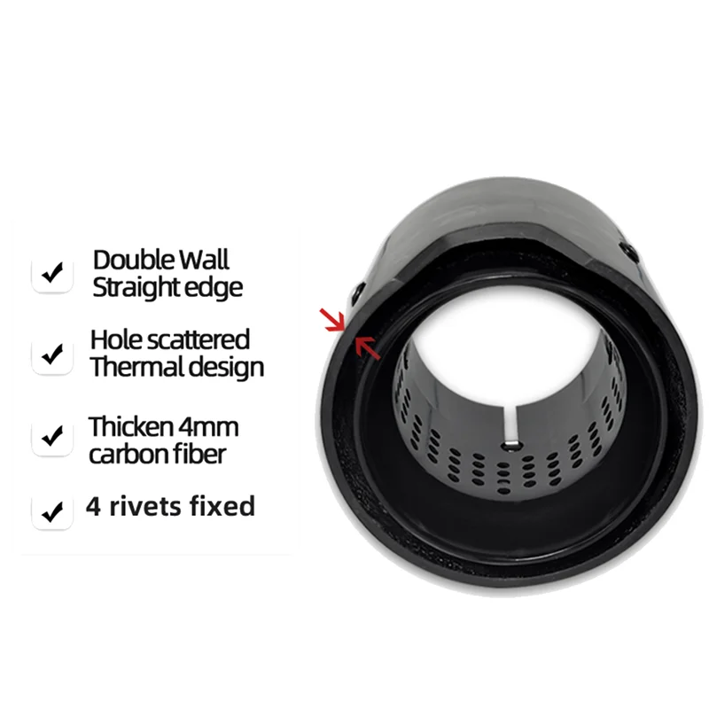 Tubo de escape trasero para BMW M2 M3 M135i-240i acabado negro 67mm - imagen 4