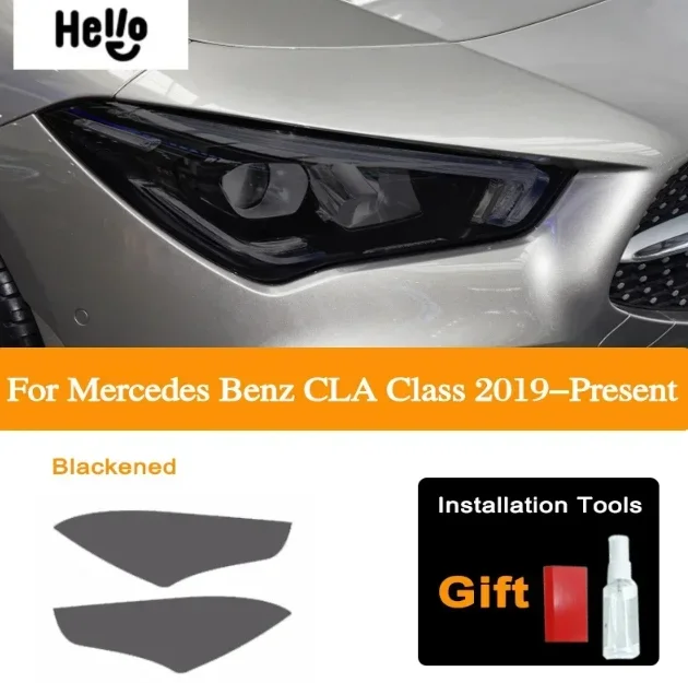 Película protectora TPU negra para pilotos traseros Mercedes CLA C117 - imagen 4