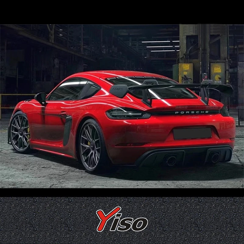 Ala fibra de carbono seca GT4 RS para Porsche 718 Cayman Boxster - imagen 5