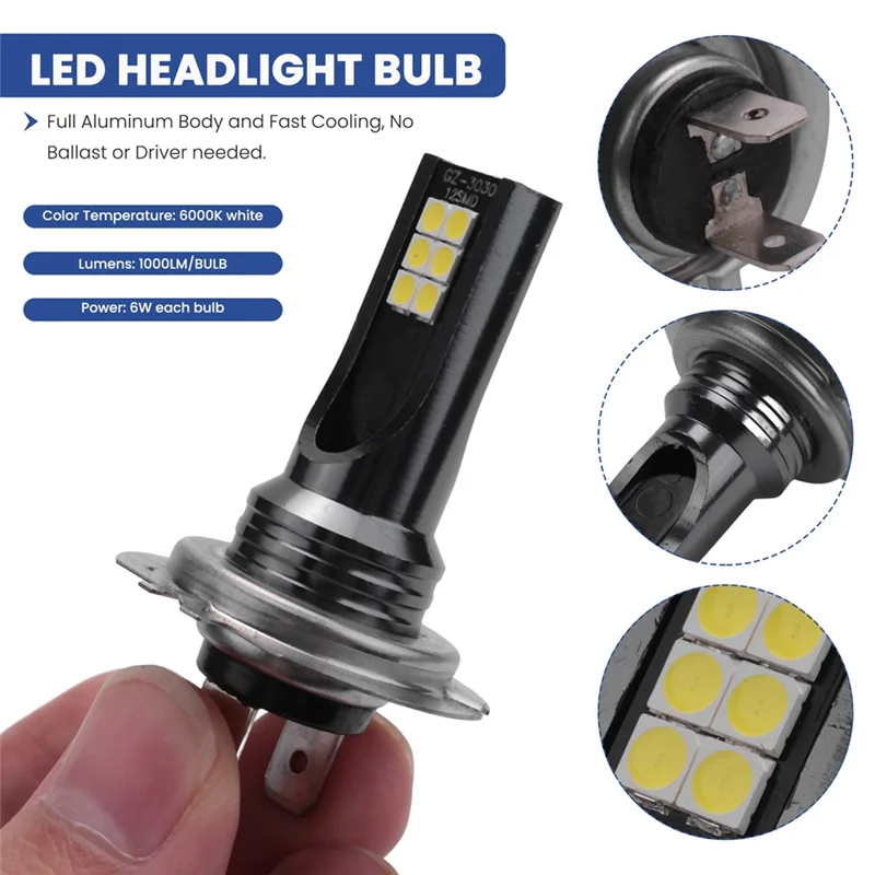 Bombilla LED antiniebla H7 Canbus 6000K blanca sin errores - imagen 5