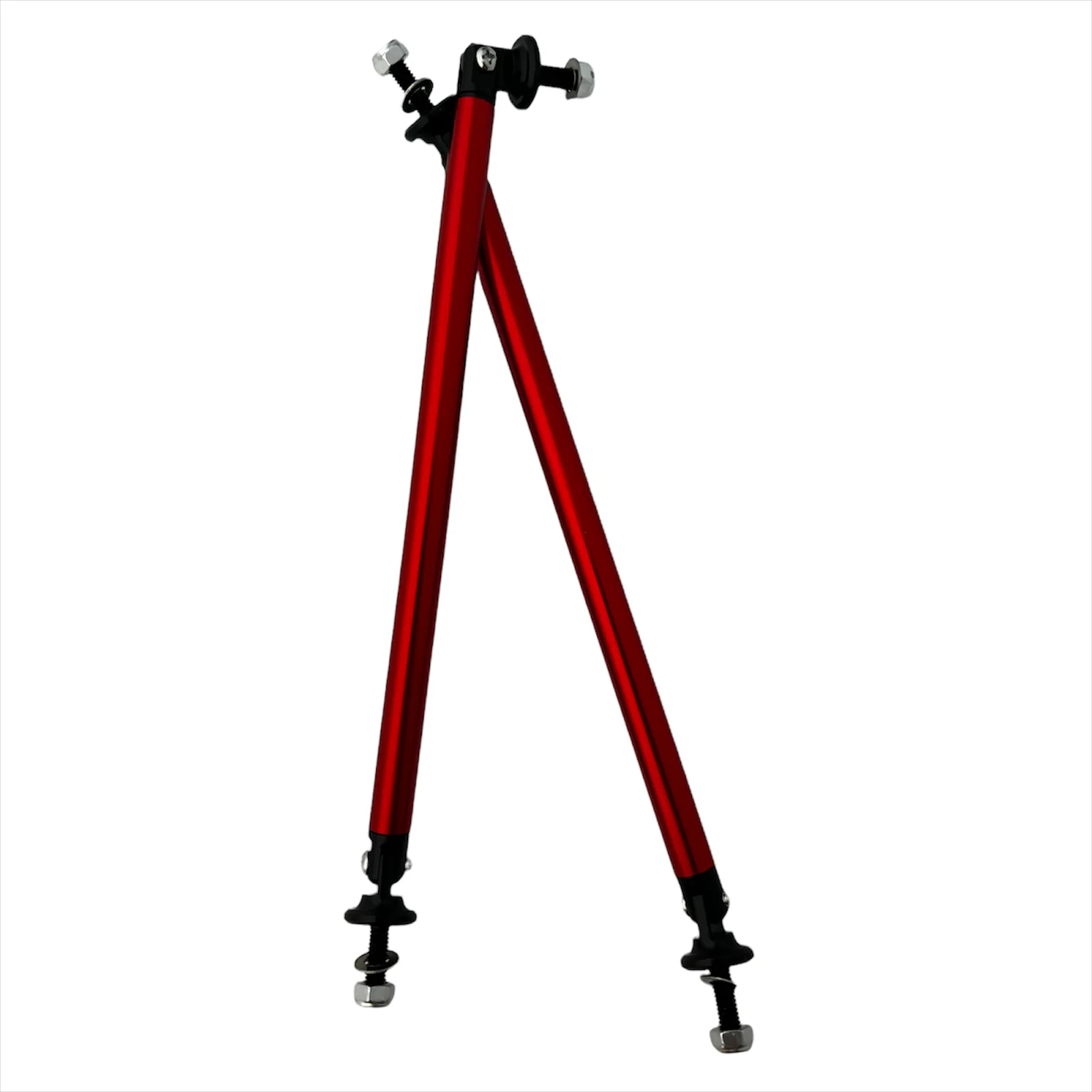 Barras de soporte ajustables para labio delantero universal rojas - imagen 3