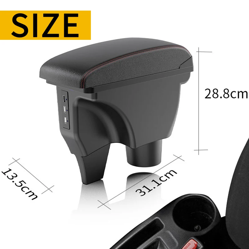 Reposabrazos central Toyota Yaris Vitz – caja almacenamiento interior - imagen 3