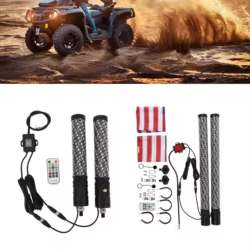 Látigo de luz LED RGB para UTV, control por app y mando