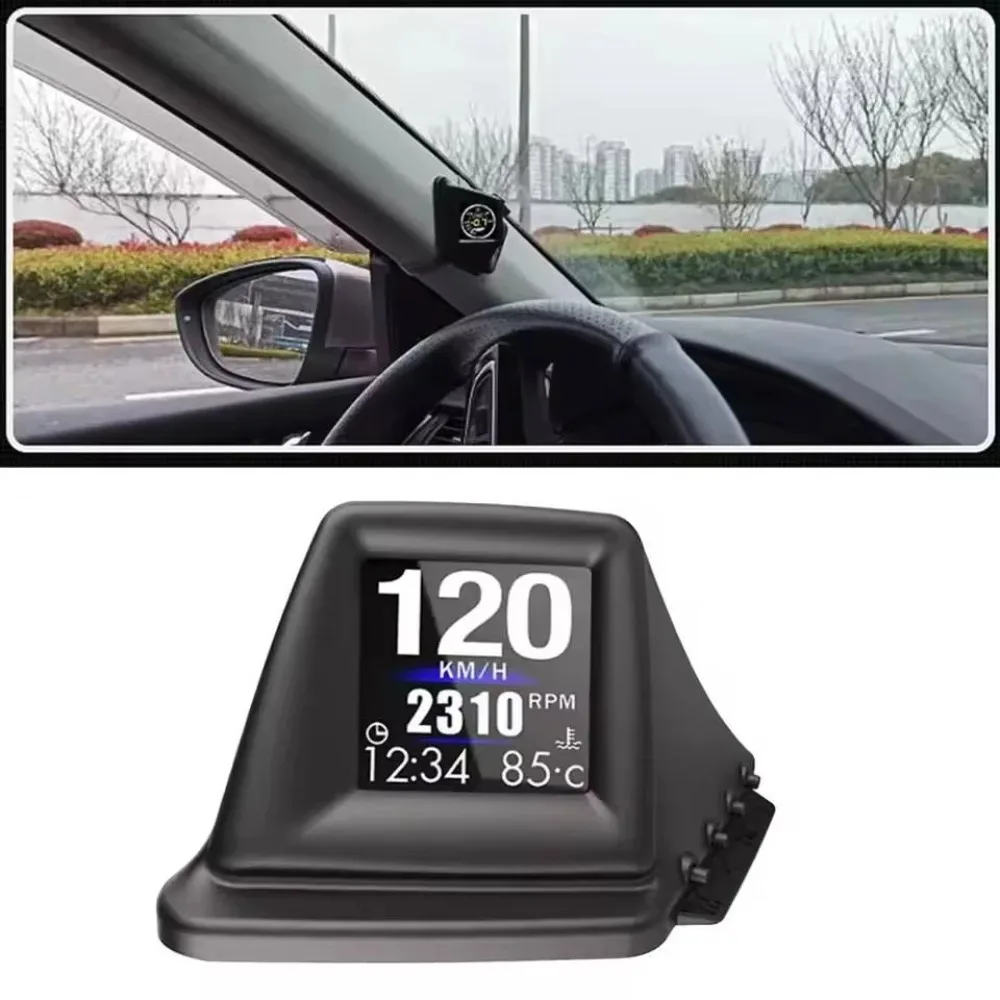 Pantalla HUD universal con OBD y GPS: velocímetro de parabrisas