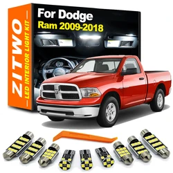 ZITWO 13 Uds para Dodge Ram 1500 2500 3500 4500 2009- 2016 2017 2018 bombilla LED para coche luz Interior parasol lámpara Kit Accesorios