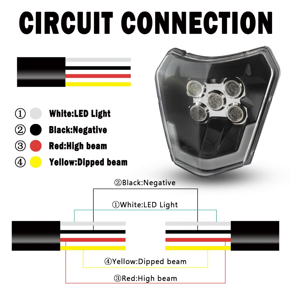 Placa faro LED KTM EXC XC XCF XCW 150-450 - imagen 3