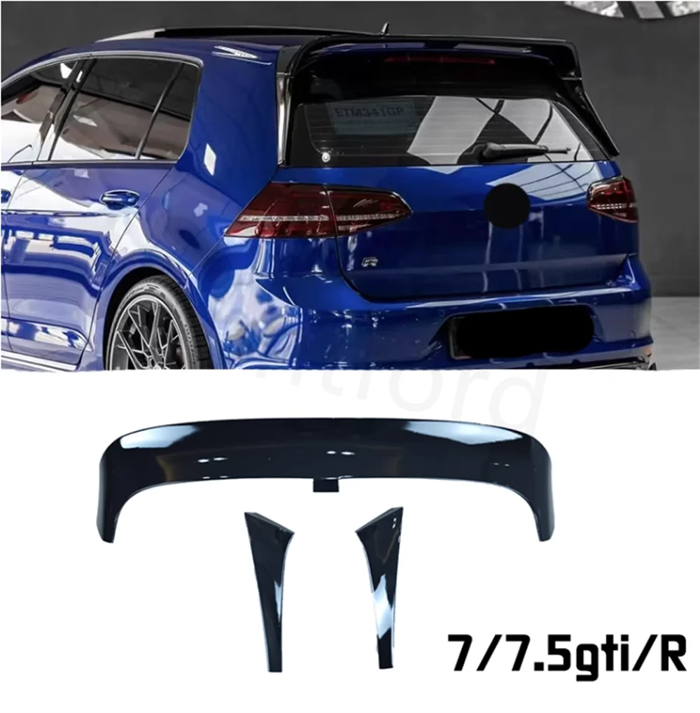 Estilo de coche para Volkswagen VW Golf 7 MK7 7,5 GTI GTE GTD Spoiler 2014-2019 ABS plástico techo trasero alerón del maletero ala