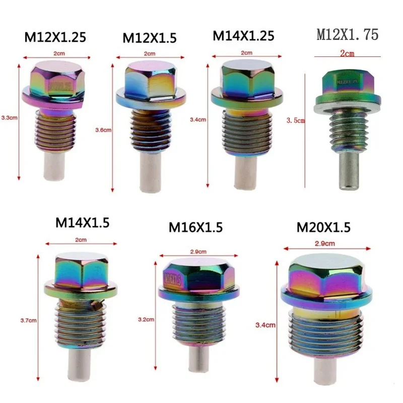 Tapón de drenaje de aceite magnético de aluminio Neo cromado - imagen 5