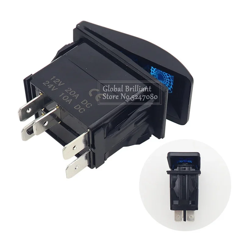 Interruptor basculante impermeable 5 pines – 12V/24V - imagen 3