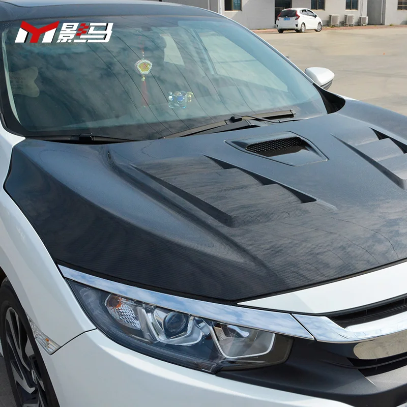 Capó delantero fibra de carbono Honda Civic 10ª generación - imagen 4