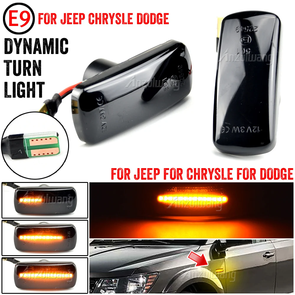 Luz LED intermitente lateral dinámico ámbar para Jeep Compass - imagen 5