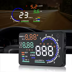 A8 HUD OBD2, velocímetro digital con RPM para parabrisas