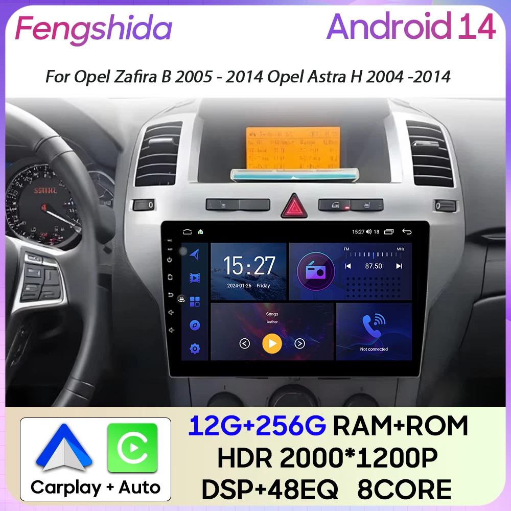 Radio DVD GPS con Android Auto y CarPlay – Opel Zafira B y Astra H