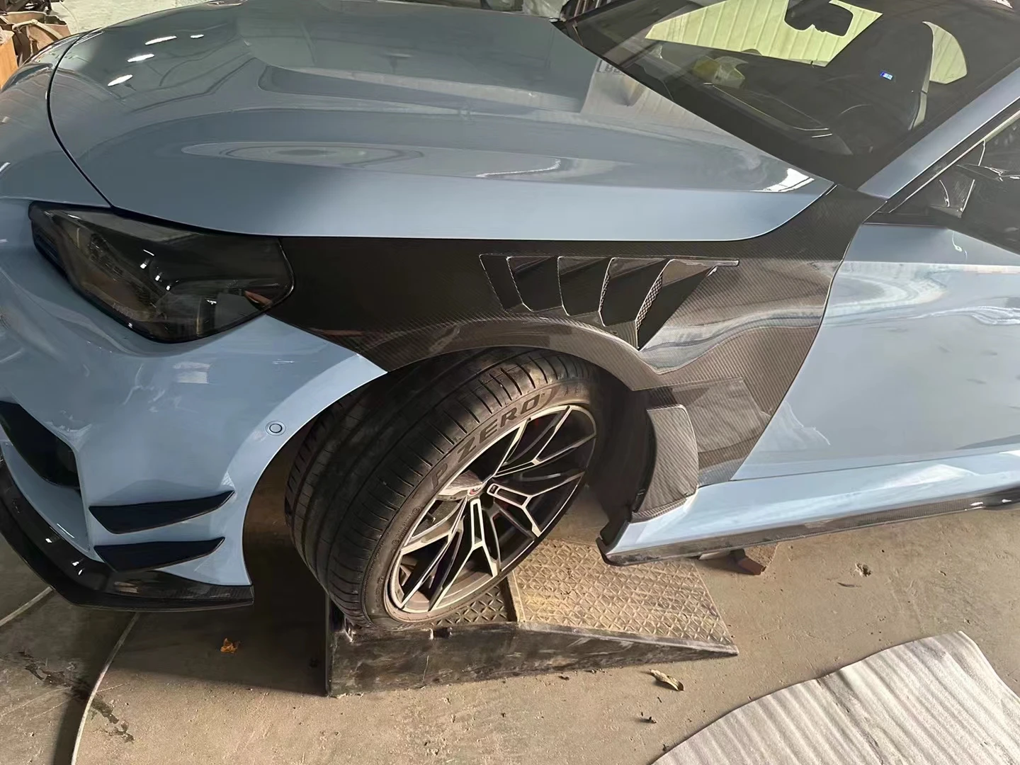 Para BMW M2 G87 Kit de carrocería guardabarros de fibra de carbono carbono seco - imagen 3