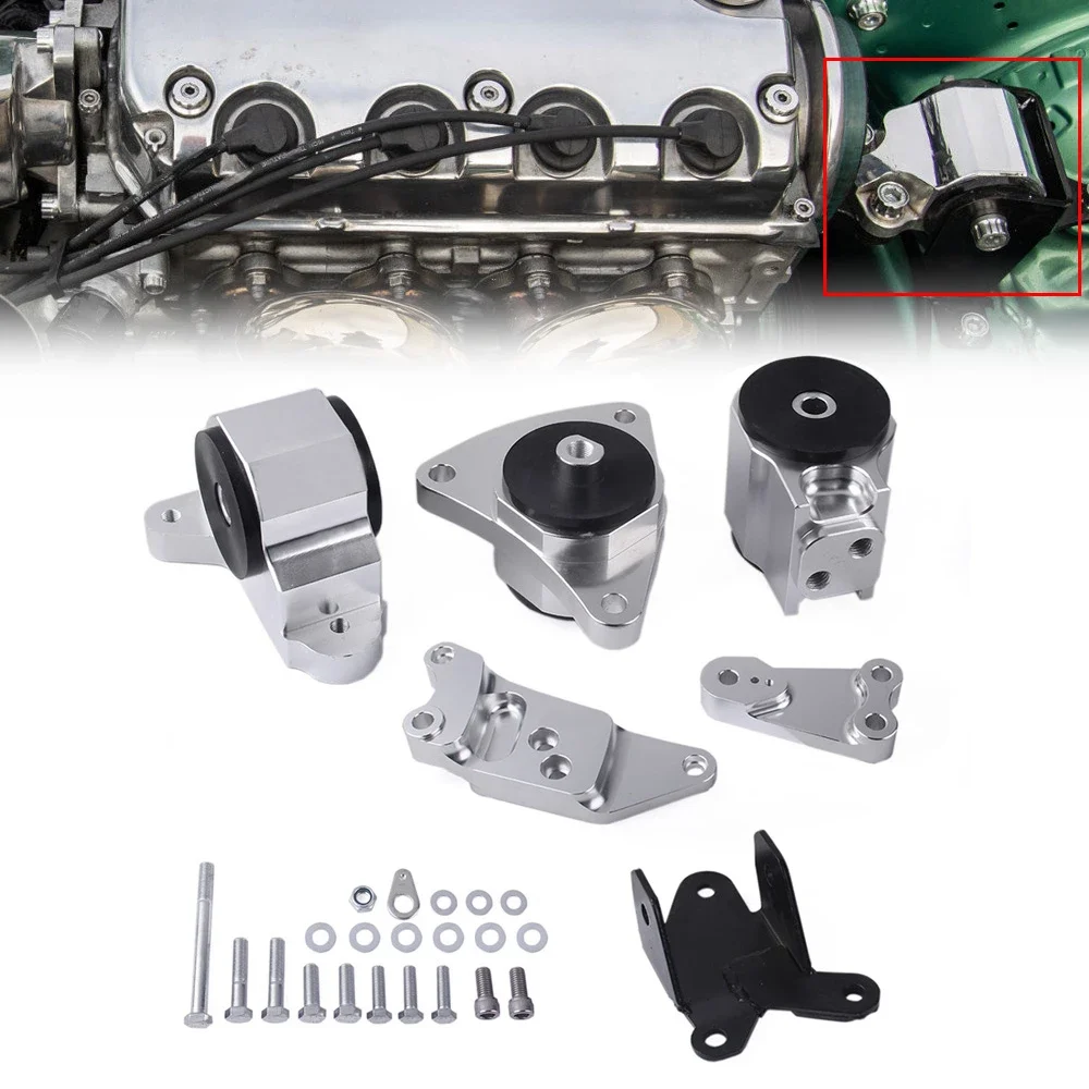 Kit de montaje de intercambio de motor de coche para Honda Civic Si EP3 2002-2005, Kit de soportes de motor de aluminio Billet para Acura RSX DC5 2002-2006 - imagen 2