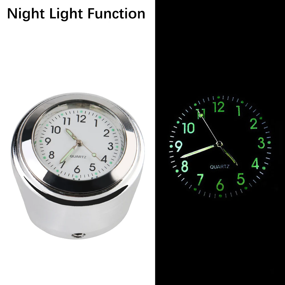 Reloj con termómetro para manillar de moto 22-25 mm, impermeable - imagen 4