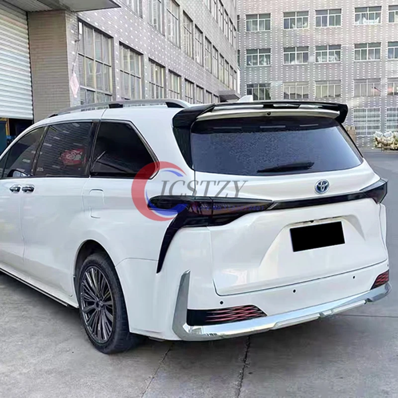 Kit de carrocería de alerón de techo trasero, accesorios para Toyota Sienna 2021 2022 2023, ala de labio de maletero negro brillante ABS de alta calidad - imagen 4