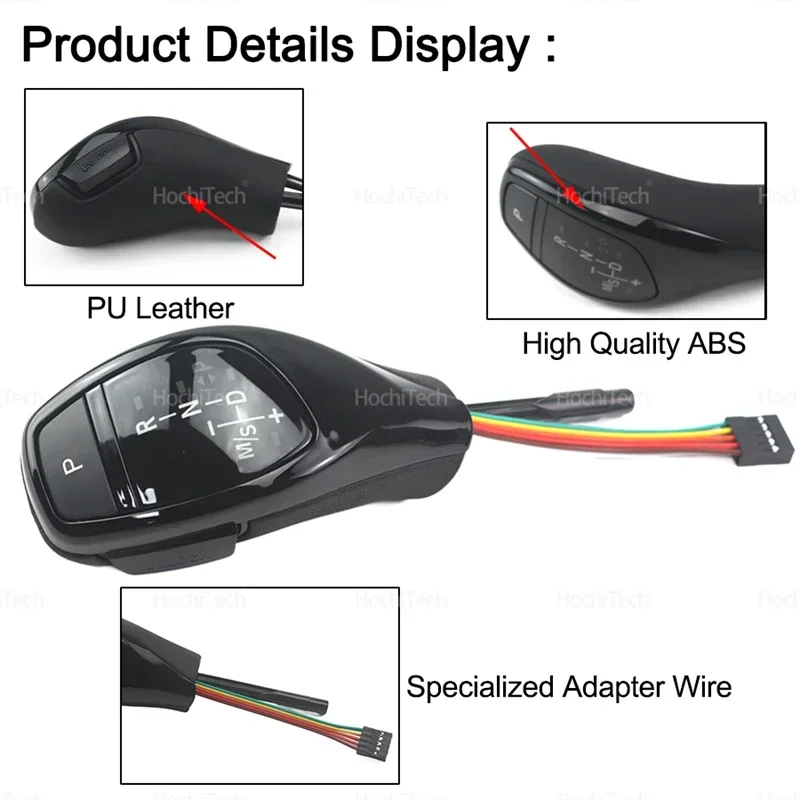 Pomo de cambio LED BMW Serie 5 E60/E61 2004-2007, cuero PU - imagen 4