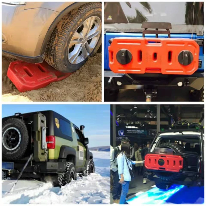 Latas de Jerry de gasolina de 20L, cerradura de montaje de tanque de combustible de gasolina para motocicleta de plástico, lata de Gas de 5 galones, contenedor de Jerrycan de gasolina - imagen 3